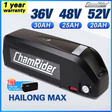 ChamRider 48V 36V 52V Ebike Battery 48V 20ah Hailong Max 21700 Cells