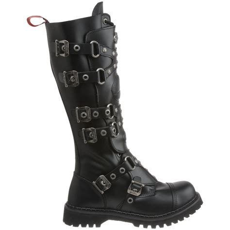 Demonia Demonia Gravel 22 Mens 1 14 Heel 6 Buckle Knee Combat Boot