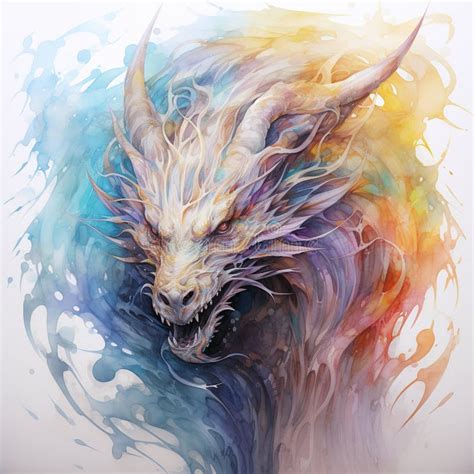 Dragon Eye Watercolor Painting. Watercolor Painting Fierce and ...