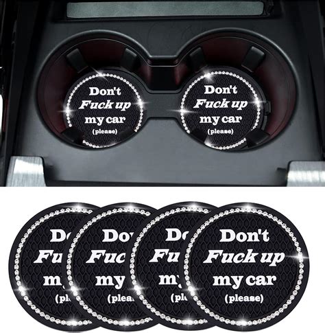 Amazon Kewucn Pack Bling Car Cup Holder Coasters Inch