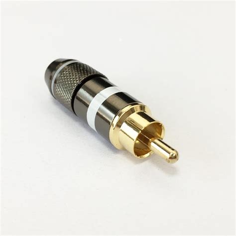 RCA Audio Video Connector Soldering Male Plug Copper Goldplated For DVD