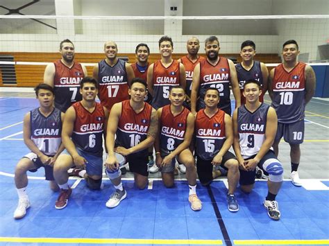 guam men gut   set volleyball win  chuuk local sports