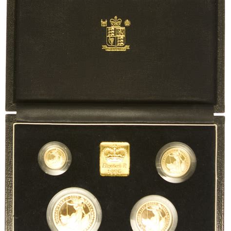 Großbritannien Elisabeth II Britannia proof Set 1996 pro aurum