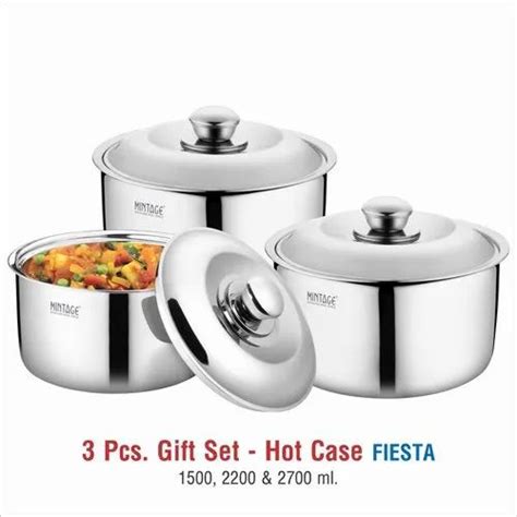 Stainless Steel Hot Case Fiesta Pcs Gift Set For Home Capacity Ml Set