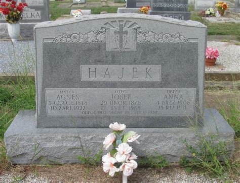 Agnes Vanek Hajek M Morial Find A Grave