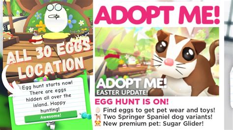 ALL 30 EGGS LOCATION ADOPT ME EASTER UPDATE ADOPT ME EGG HUNT 2022