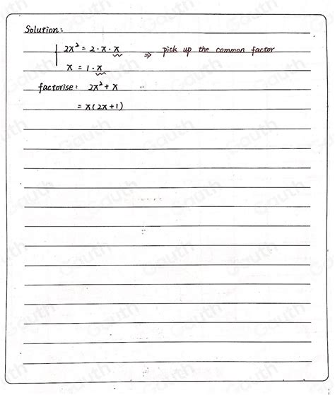 Solved Factorise X X Algebra