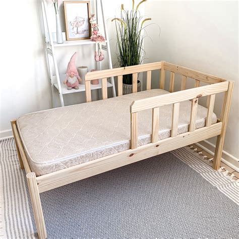 Just For Kids Short Side Rails Toddler Bed - Natural Finish