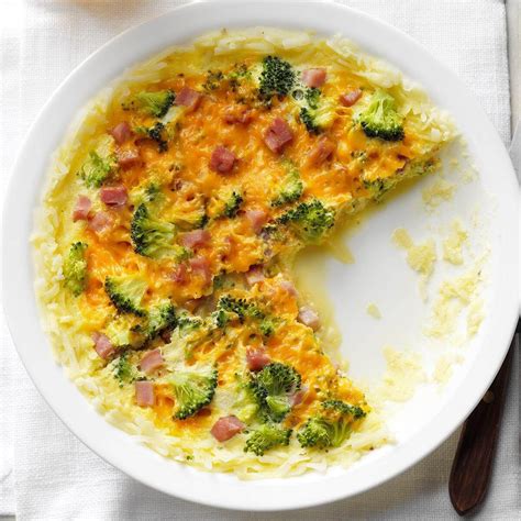 Cheesy Broccoli And Ham Quiche Recipe Taste Of Home