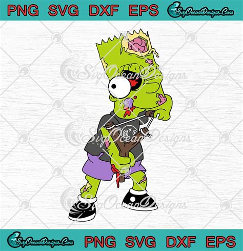 Zombie Bart The Simpsons Svg Bart Simpson Zombie Svg Art Cartoon