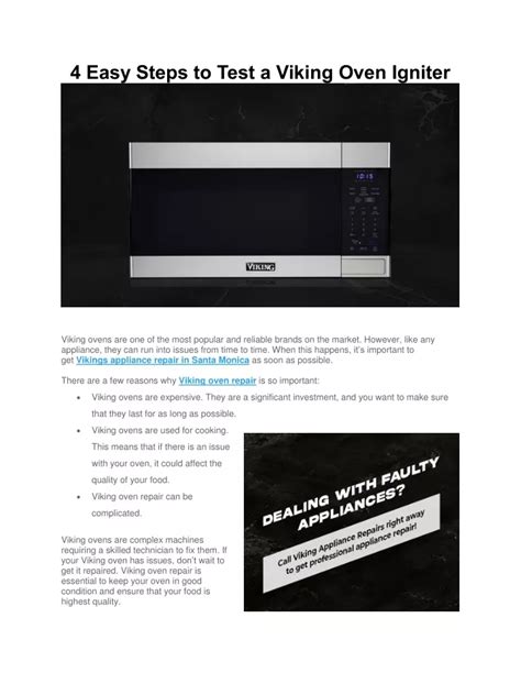 Ppt Easy Steps To Test A Viking Oven Igniter Powerpoint