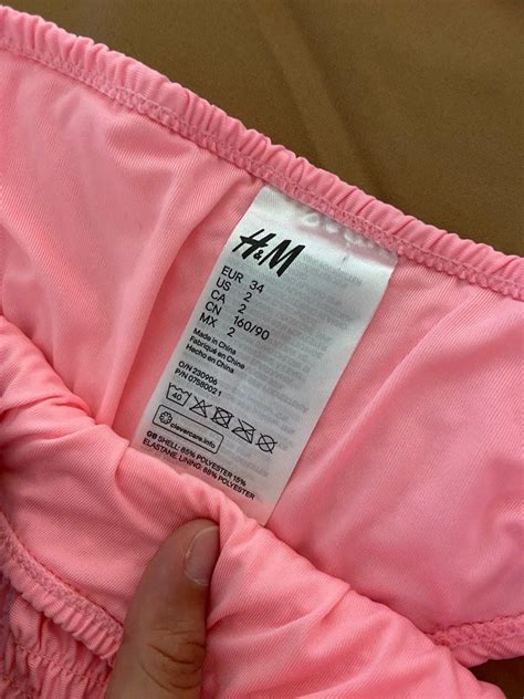 H M Pink Bikini Set Women S Fashion Swimwear Bikinis Swimsuits On Carousell