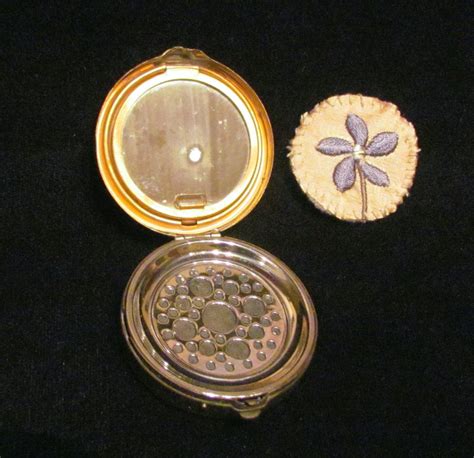 Antique Ormolu Jeweled Compact Unique Powder Box Power Of One Designs