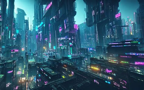 Highly Futuristic Cityscapes Cyberpunk Aesthetics Stable Diffusion