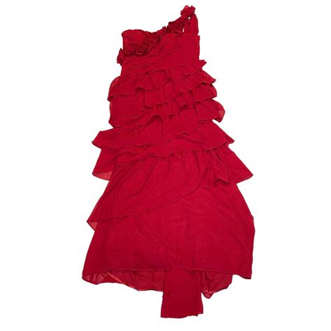 Vintage Frilly Rose Evening Gown Dress High End Luxury Red - Etsy