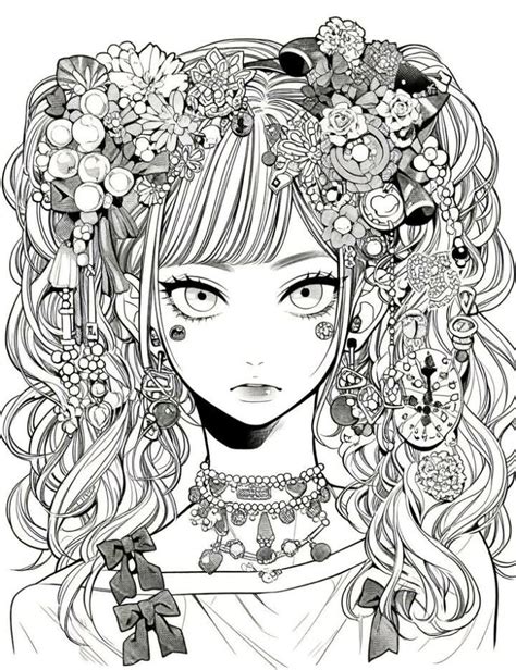 Decora Girl Cute Coloring Page Artofit