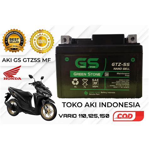 Jual Aki GS GTZ5S Accu Kering MF Bergaransi Untuk Motor Honda Beat