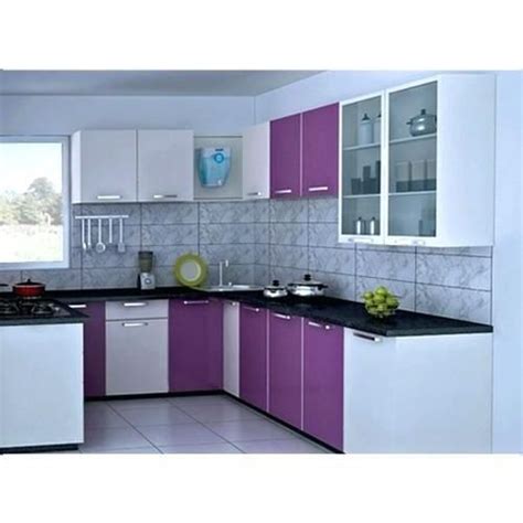 Purple And White Modern Modular Kitchen Rs 1800 Square Feet Kr