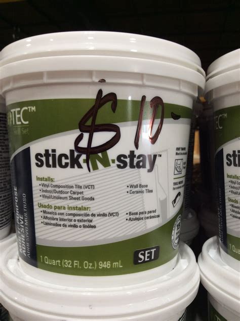 Tec Stick N Stay Flooring Adhesive The Loading Dock Inc