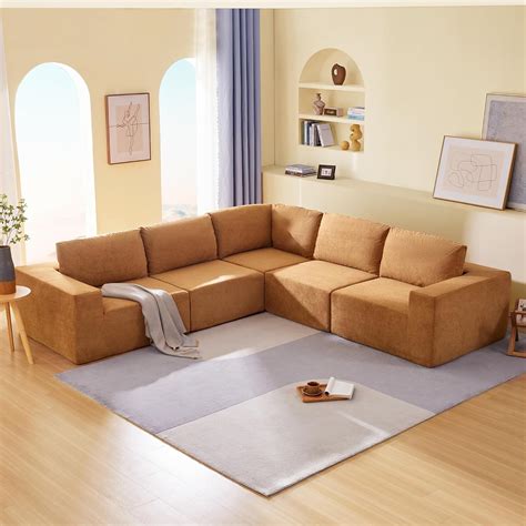 Amazon Olodumare Modular Minimalist L Shaped Sectional Sofa Sets