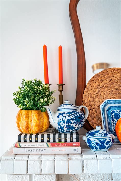 Blue and Orange Fall Home Decor Tour - Amidst the Chaos