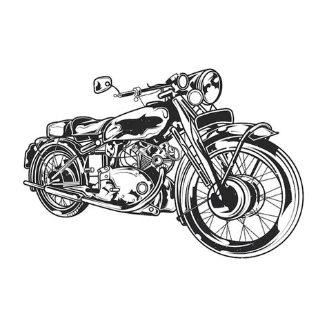 Ilustración de motocicleta clásica Vector Premium