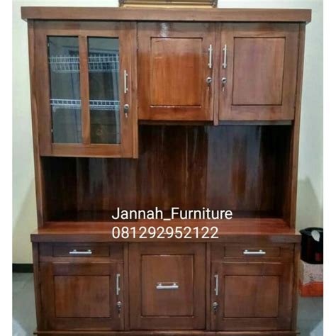 Jual Lemari Dapur Lemari Makan Kayu Jati Shopee Indonesia