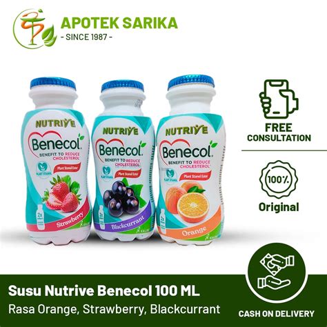 Jual Susu Nutrive Benecol Ml Orange Strawberry Blackcurrant