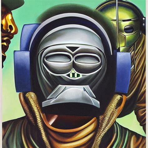 Krea Ai Beautiful Lifelike Painting Of Mf Doom Sets Phaser