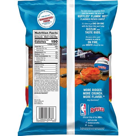 Ruffles Ridged Potato Chips Flamin Hot 8 5 Ounce Buy Online In GB