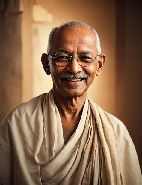 Premium Ai Image Happy Gandhi Jayanti Portrait