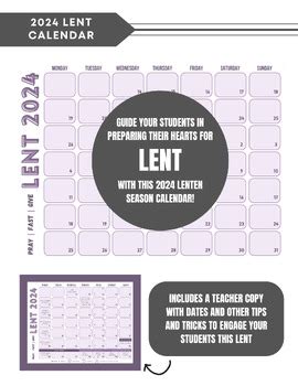 Lent Calendar - 2024 by KCP Designs | TPT