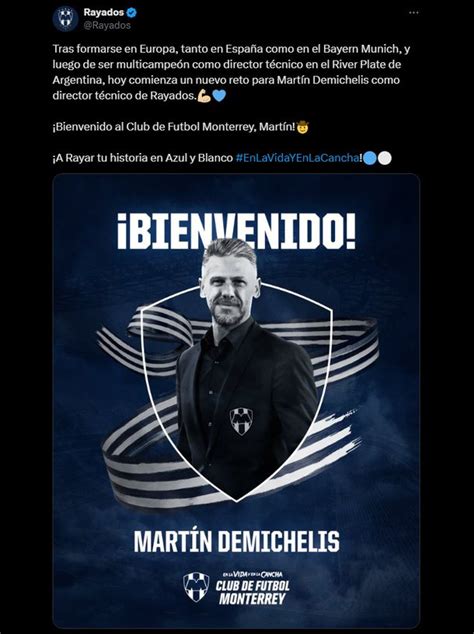 Martín Demichelis Es El Nuevo Dt De Rayados De Monterrey