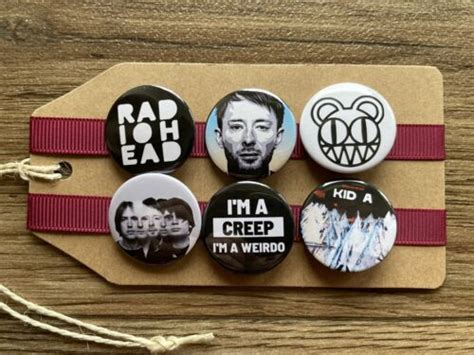 Radiohead Alt Rock Music Thom Yorke Creep Button Pin Badge Set EBay