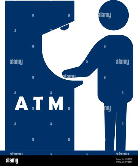 Atm Icon Vector Logo Design Illustraton Background Stock Vector Image