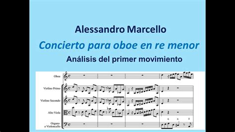 Concierto Para Oboe De A Marcello An Lisis Del Primer Movimiento