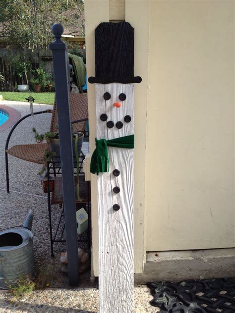 Fenceboard Snowman Fence Board Crafts Christmas Wooden Signs