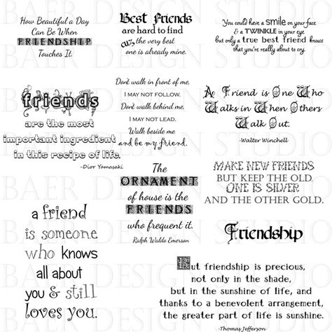 Word Art Clipart Printable Quotes Friendship Quotes Digital - Etsy