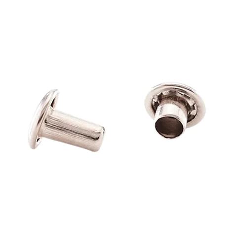 7mm Nickel Double Cap Jiffy Rivets Solid Brass 100ct Nb307d Sbn Weaver Leather Supply