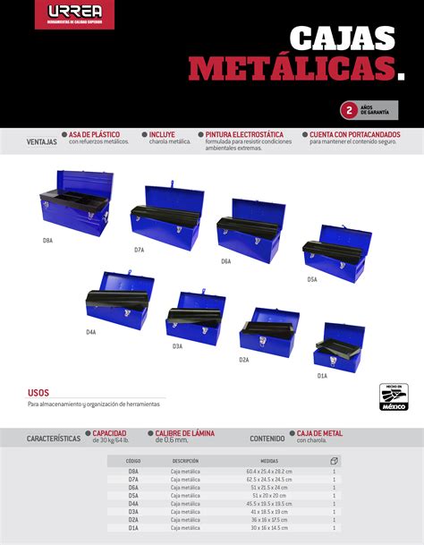 Urrea D1A D1A TRUPER Caja portaherramientas metálica color azul 11 x