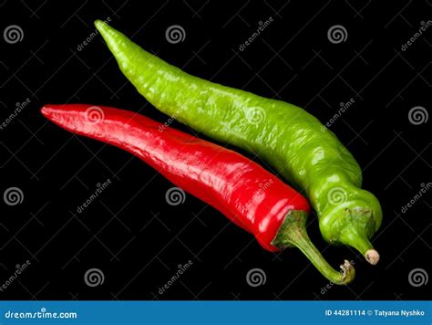 Red And Green Chili Pepper Stock Photo Image Of Cayenne 44281114