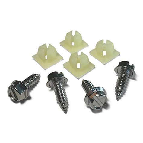 Snapklik License Plate Screw Kit Chrome OEM Style Fasteners