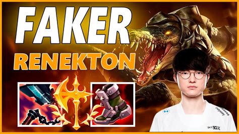 FAKER RENEKTON MID GAMEPLAYSEASON 12 LEAGUE OF LEGENDS YouTube