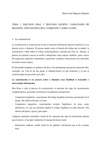 TEMA 1DISCURSO ORAL Y ESCRITO Pdf