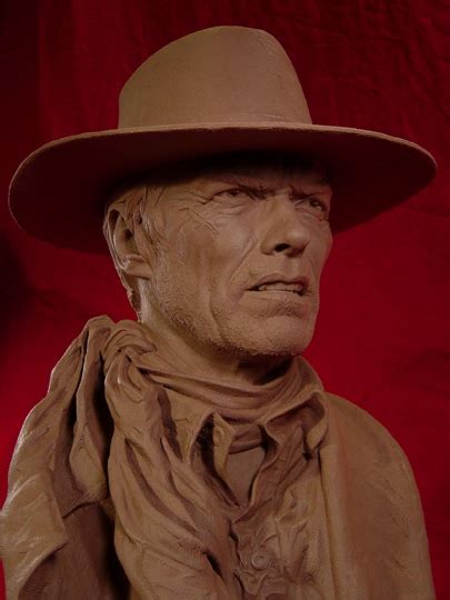 Clint Eastwood Munny Clay Sculpture By Greg Polutanovich