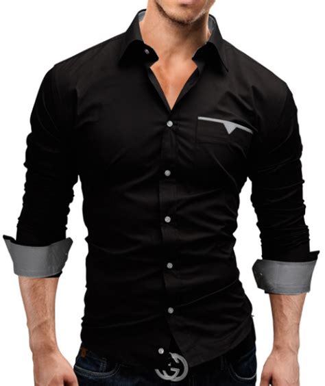 Shopjmix CAMISA SOCIAL PRETA MASCULINA