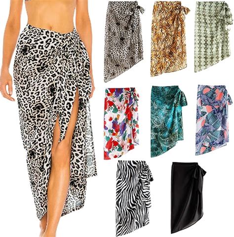 Traje De Ba O Para Mujer Pareo Cubierta De Playa Faldas Malla Transparente Bikini Verano