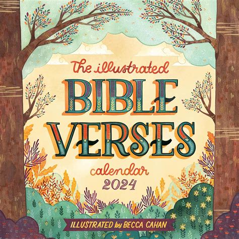 The Illustrated Bible Verses Wall Calendar 2024 Timeless Wise Words Of