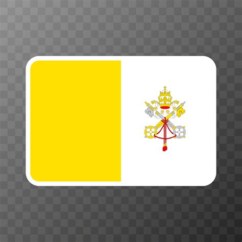 Vatican City flag, official colors and proportion. Vector illustration