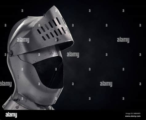 Illustration Of Medieval Knight Armet Helmet Stock Photo Alamy